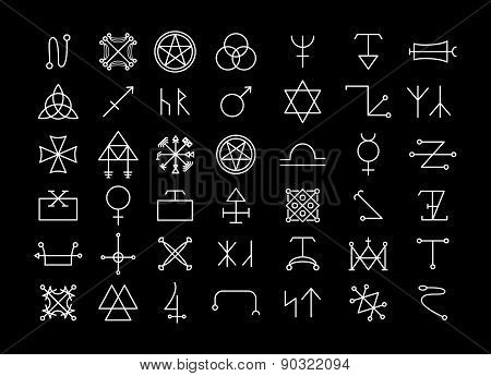 Religion and philosophy, spirituality or occultism icons