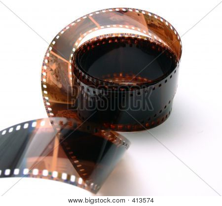 Negative Film On White Background