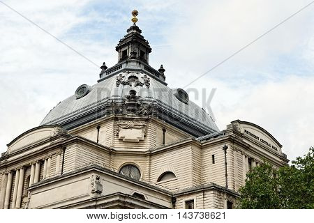 The Methodist Central Hall in the City of Westminster - a multi-purpose venue and tourist attraction in London England.