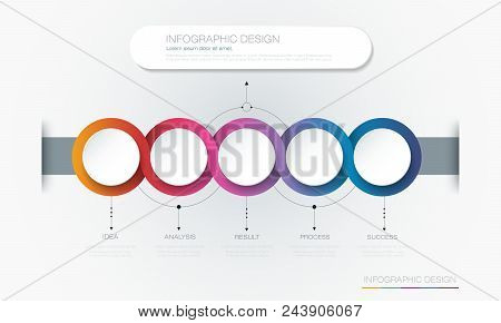 Vector Infographic 3d Circle Label Template Design.infograph With 5 Number Options Or Steps. Infogra