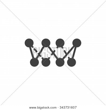 Monoclinic Sulfur Structure Vector Icon. Filled Flat Sign For Mobile Concept And Web Design. Monocli