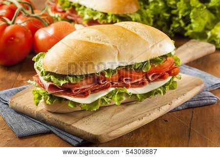 Homemade Italian Sub Sandwich