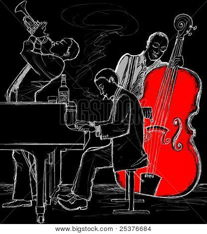 Illustration vectorielle d'une bande de Jazz