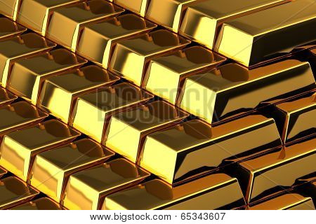 A pile of nice shiny gold bars