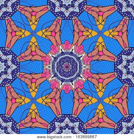 Mandalas background. Colorful elements. Vector illustration texture.