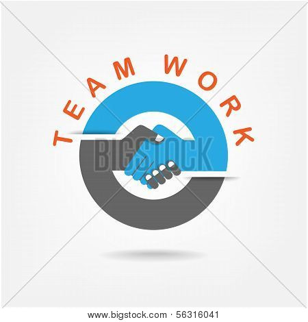 Handshake Abstract Sign Vector Design Template. Business Creative Concept.