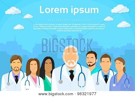 Medical Team Doctor Group Flat Profile Icon