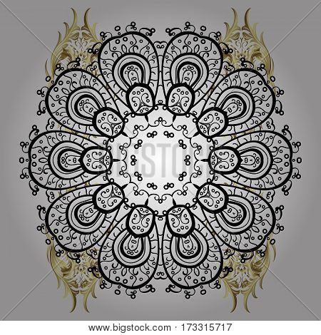 Vector Pattern Seamless Christmas Background. Winter Boarder. Christmas Snowflakes In White Colors W