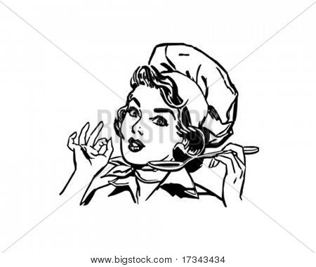 Lady Chef - Retro ClipArt