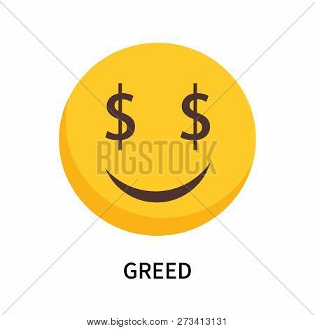 Greed Icon Isolated On White Background. Greed Icon Simple Sign. Greed Icon Trendy And Modern Symbol