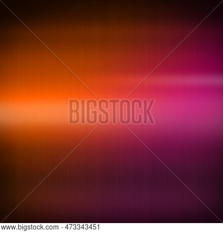 Colorful Shiny Brushed Metal. Gradient From Orange To Pink. Square Background Texture Wallpaper