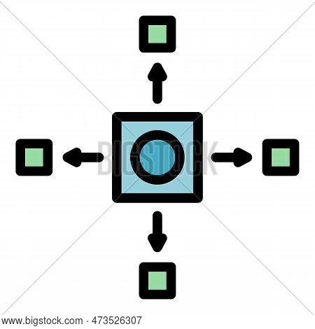 Blockchain Group Icon. Outline Blockchain Group Vector Icon For Web Design Isolated On White Backgro