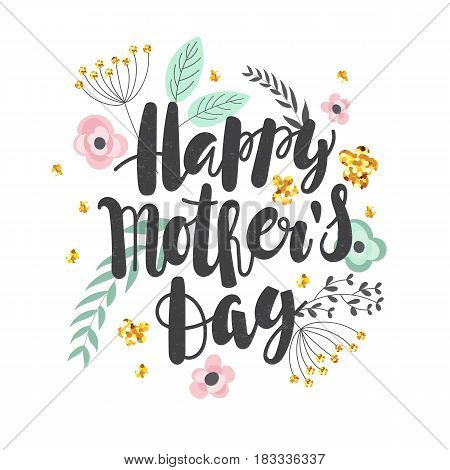 Mother's day background with hand written text 