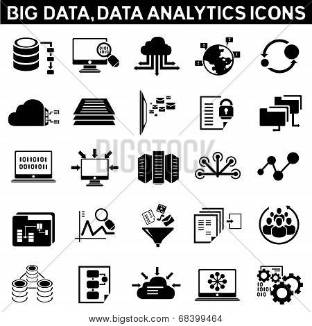 big data icons, data analytic icons