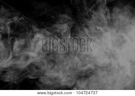 Abstract Gray Smoke Hookah. Close-up.