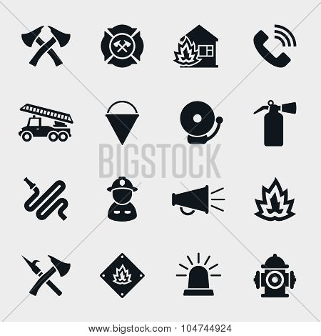 Fire fighter icons