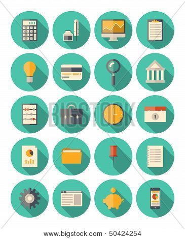 Finance And Business Modern Icons Set