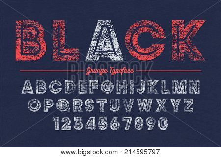 Extra Bold vector decorative bold font design, grunge, alphabet, typeface, texture