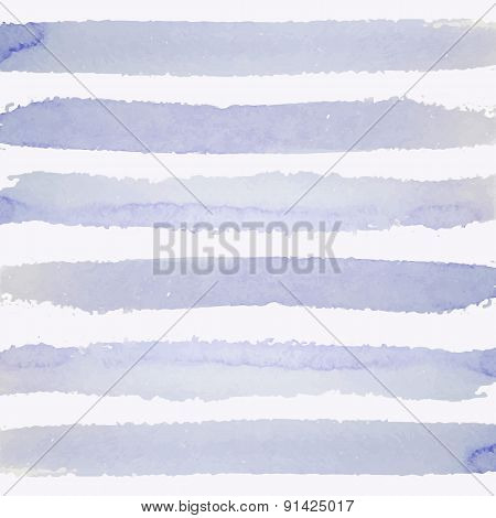 Watercolor Purple Vector Striped Background