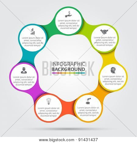 Vector circle element for infographic.