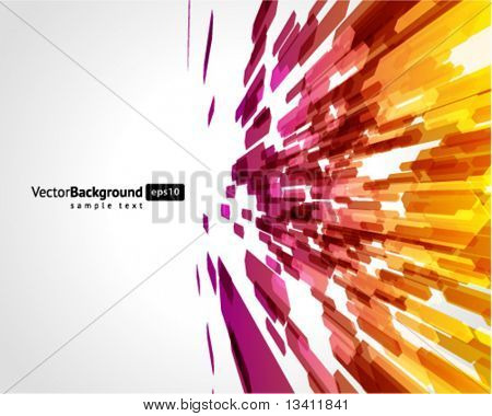 Abstract fly hexagon shapes vector background