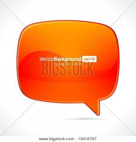 Abstract glossy speech bubble vector background