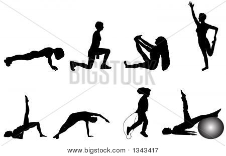  Exercise Silhouettes