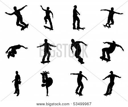 Skateboarder Silhouettes