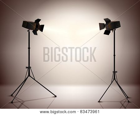 Standing Spotlights Background