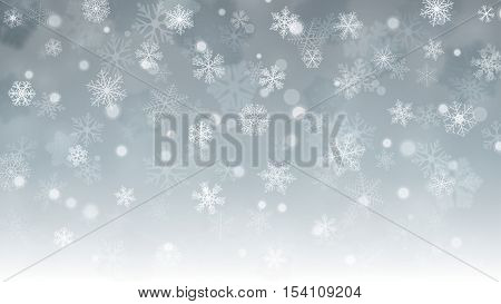 Christmas Background Of Falling Snowflakes