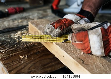 Carpenter Craftsman Lumber Timber Woodwork Concept