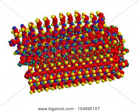 Example of Amyloid beta structure 3D rendering