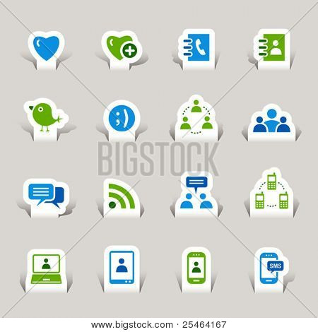 Papier cut - Social media iconen