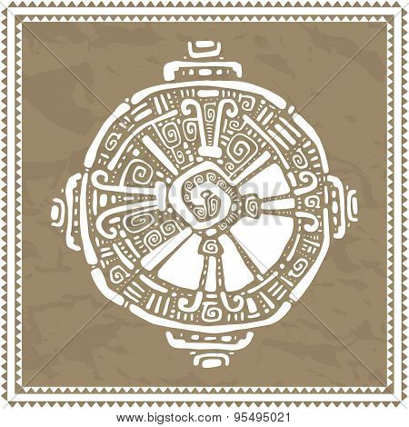 Hunab Ku.  Mayan symbol. Vector illustration.