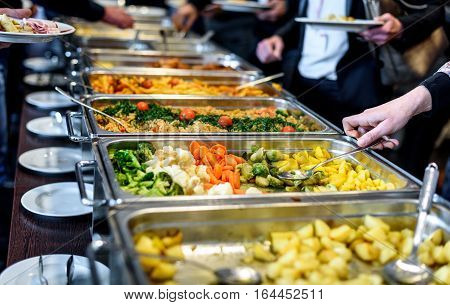 Cuisine Culinary Buffet Dinner Catering Dining Food Celebration Party Concept.