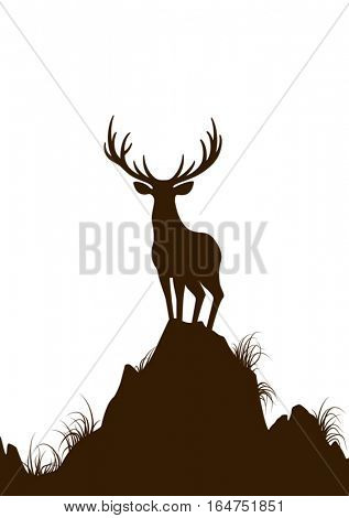 Deer. Vector illustration.