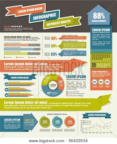 vektor infographic elemek összessége