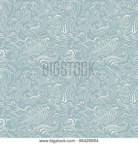 Sea waves.  Seamless background