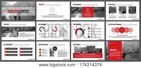 Red elements for infographics on a white background. Presentation templates. Use in presentation, flyer and leaflet, corporate report, marketing, advertising, annual report, banner.