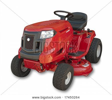 Tractor lawn mower, isolated