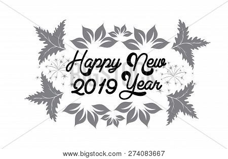 2019 On White Background, 2019 New Year, 3d Illustration, Happy New Year 2019,numeral 2019, New Year