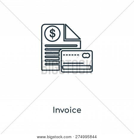 Invoice Icon In Trendy Design Style. Invoice Icon Isolated On White Background. Invoice Vector Icon 