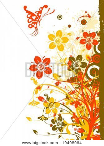 Floral abstracte achtergrond, vectorillustratie