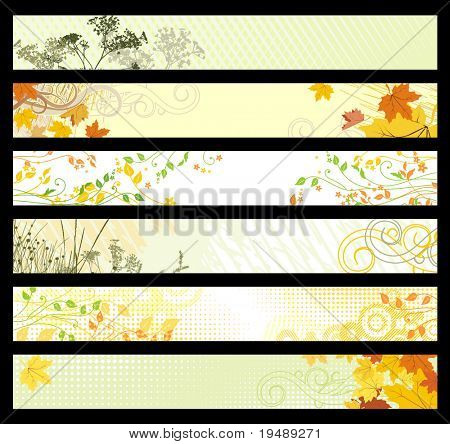 Floral  & autunm website banners. 468x60 & 730x90 sizes / light collection