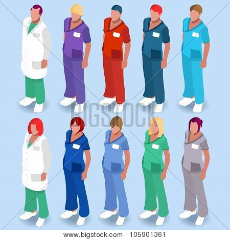 Hospital People Isometric