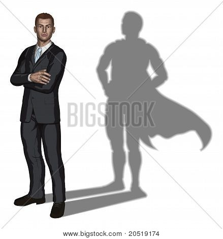 Businessman Superhero Concept