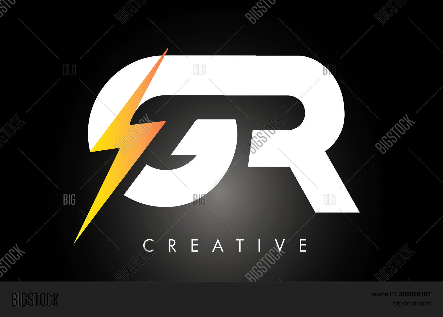 Gr Letter Logo Design Vector & Photo (Free Trial) | Bigstock