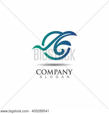 Wave Ocean Logo Design Image Element Vector Illustration Icon Nature