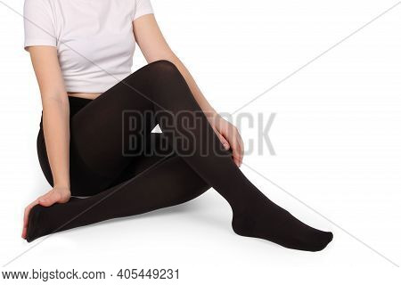 Compression Hosiery. Medical Compression Stockings And Tights For Varicose Veins And Venouse Therapy