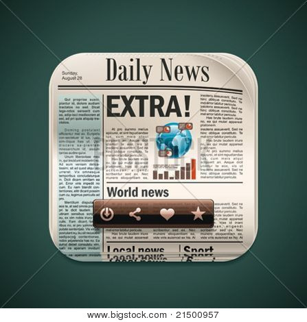 Vector square newspaper XXL icon	